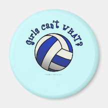 Cadeaux d'équipe de volleyball - bleu aimant pour réfrigérateur