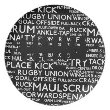 Cadeaux des syndicats de rugby assiettes