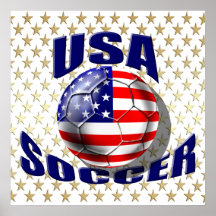 Cadeaux d'étoiles du football des Etats-Unis Poster