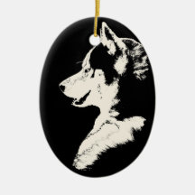 Cadeaux enroués de chien de souvenir de Malamute d