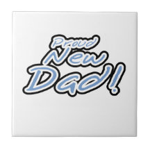 Cadeaux fiers de papa textes bleus/noirs nouveaux carreau