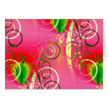 Cadeaux floraux Girly de vert de roses indien de r Carte