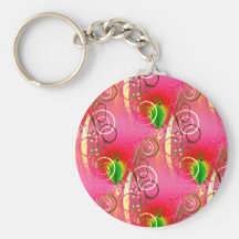 Cadeaux floraux Girly de vert de roses indien de r Porte-clef