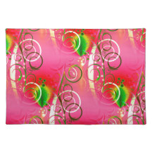 Cadeaux floraux Girly de vert de roses indien de r Sets De Table