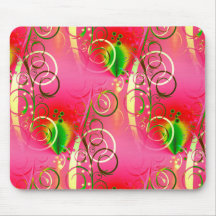 Cadeaux floraux Girly de vert de roses indien de r Tapis De Souris