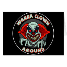 Cadeaux mauvais de T-shirts de cycliste de clown Carte
