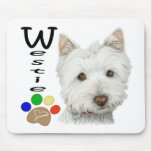 Cadeaux mignons d'art de chien et d'empreinte de p tapis de souris