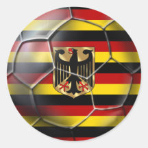 Cadeaux rayés de ballon de football de drapeau du  autocollant