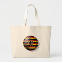 Cadeaux rayés de ballon de football de drapeau du  sacs en toile