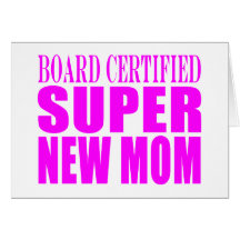 Cadeaux roses de baby showers : Nouvelle maman sup Carte De Vœux