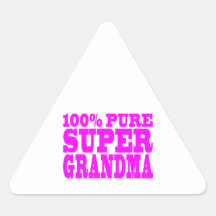 Cadeaux roses frais pour des grand-mamans : Grand- Sticker En Triangle