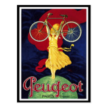 Cadeaux vintages de bicyclette - cycles Peugeot Carte Postale