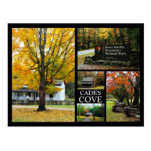 Cades Cove - Autumn Colours Photo Collage Postcard