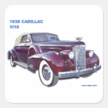 CADILLAC 1938 V-16 ADHÉSIFS