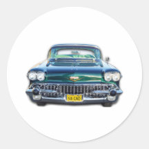 CADILLAC 1958 ADHÉSIF ROND