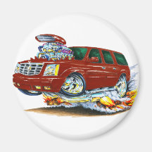 Cadillac Escalade Maroon Truck Refrigerator Magnet
