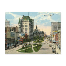 Cadillac Square, Detroit Michigan, 1915 Vintage Post Cards