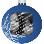 Cadre bleu de boule de Noël Photo En Découpe