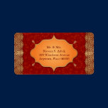 Cadre doré d'Indien de bord étiquettes