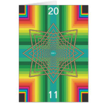 cadre et calendrier 2011 renversés carte de vœux