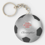 Cadre personnalisable de photo de ballon de footba porte-clef