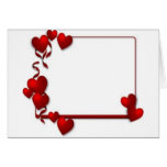 cadre rouge de coeur - personnalisable carte