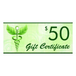 Caduceus Alternative Medicine $50 Gift Voucher Rack Cards