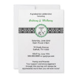 Caduceus Damask Green Invitation Nursing RN