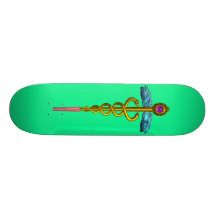 CADUCEUS , green Skate Board