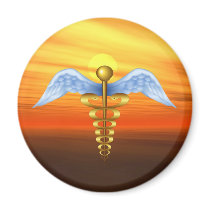 Caduceus Fridge Magnet