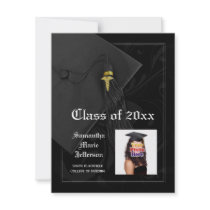 Caduceus Medical School or Nurse Photo Graduation Personalized Invitations