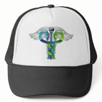Caduceus medical symbol mesh hat