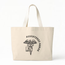 CADUCEUS RN LOGO REGISTERED NURSE TOTE BAGS