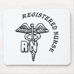 CADUCEUS RN LOGO REGISTERED NURSE MOUSE PAD