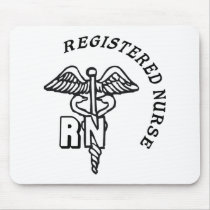CADUCEUS RN LOGO REGISTERED NURSE MOUSE PAD