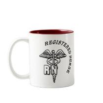 CADUCEUS RN LOGO REGISTERED NURSE MUGS