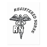 CADUCEUS RN LOGO REGISTERED NURSE POST CARD
