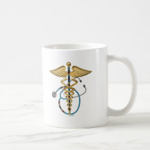 Caduceus & Stethoscope Coffee Mugs