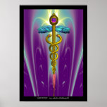 CADUCEUS , vibrant gold ametist