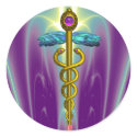 CADUCEUS , vibrant gold ametist stickers