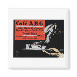 Cafe ABG Vintage Coffee Shop Ad Art Magnets