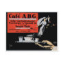Cafe ABG Vintage Coffee Shop Ad Art Post Card