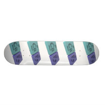 Cafe as Ca Calcium and Fe Iron Custom Skateboard