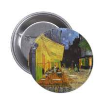 Cafe at Night by Vincent Van Gogh Buttons