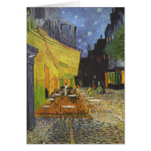 Cafe at Night by Vincent Van Gogh Greeting Card