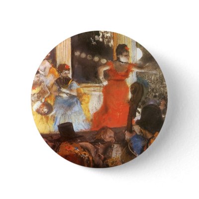 Cafe Concert at Les Ambassadeurs by Edgar Degas Pinback Button by MasterpieceCafe