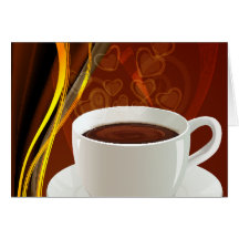 Café d'art de café carte de vœux