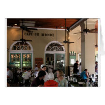 Cafe du Monde in full swing Greeting Card