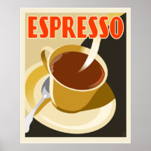 Café express de Deco de café Posters