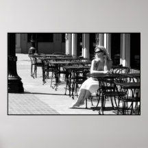 Café extérieur poster